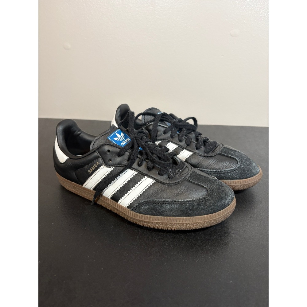 Adidas Samba OG Kids Shoes Core Black White Gum IE3679 Size 4.5Y